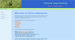 Desktop Screenshot of canineaspirations.com