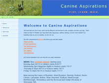 Tablet Screenshot of canineaspirations.com